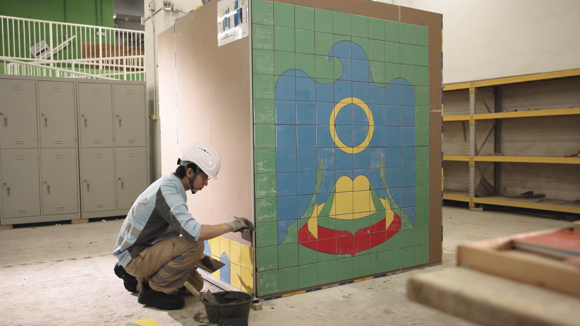 WorldSkills Competitor of Wall and Floor Tiling Enhancing His Skills to Realise His Tiling Dream