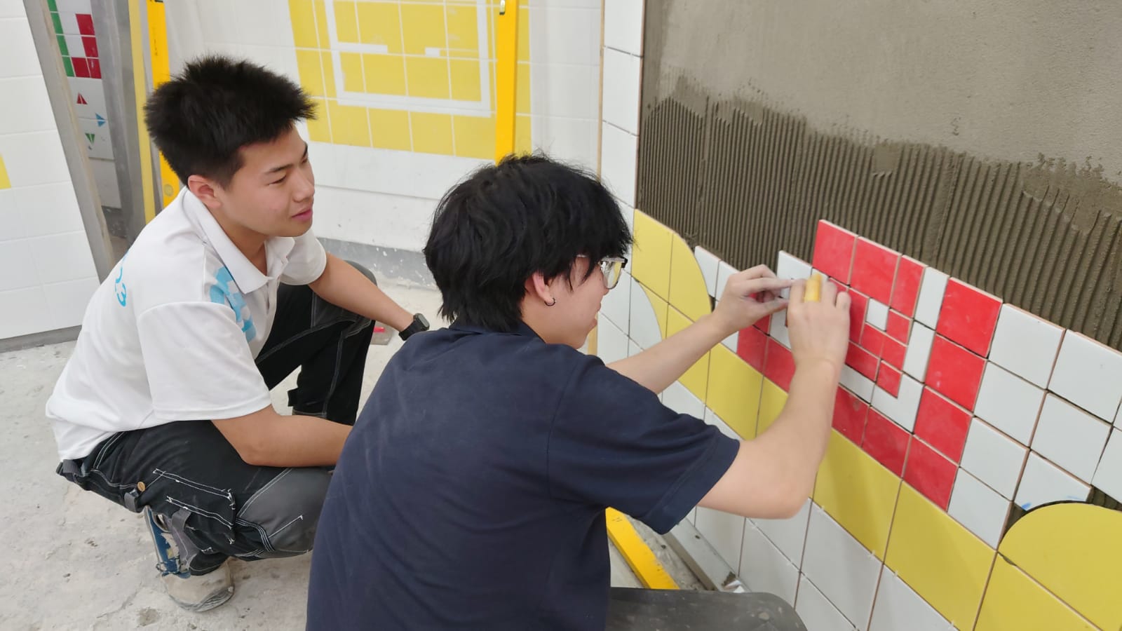 WorldSkills Competitor of Wall and Floor Tiling Enhancing His Skills to Realise His Tiling Dream