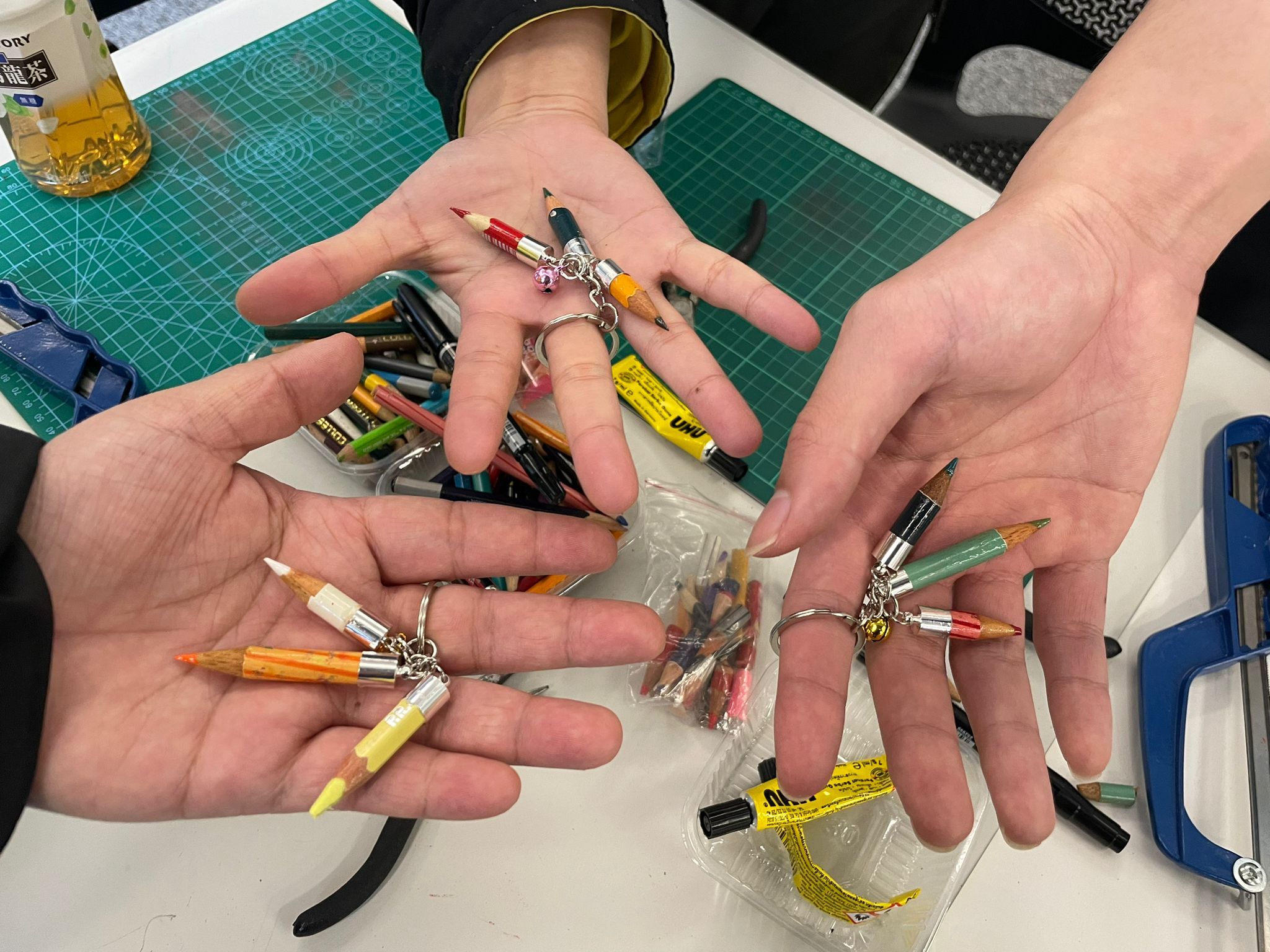 Upcycling Old Colored Pencils into Keychain Workshop